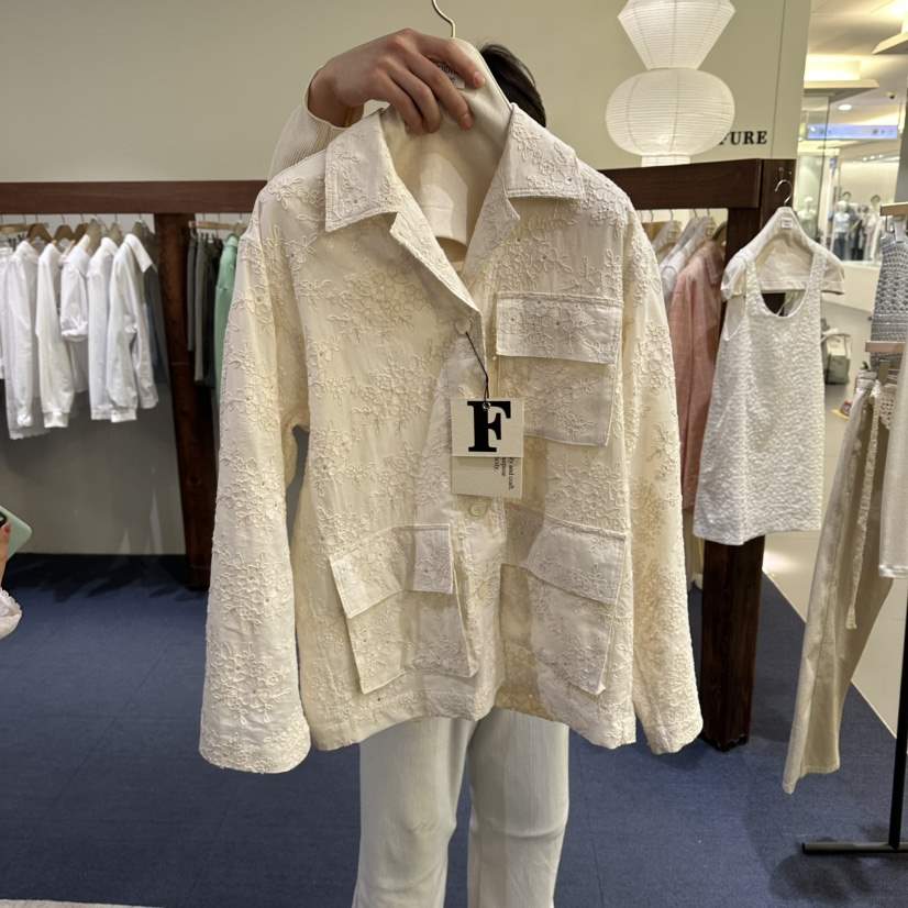 FURE東大門實拍女士新款休閑熱賣26春夏真品職業夾克刺繡FURE夾克