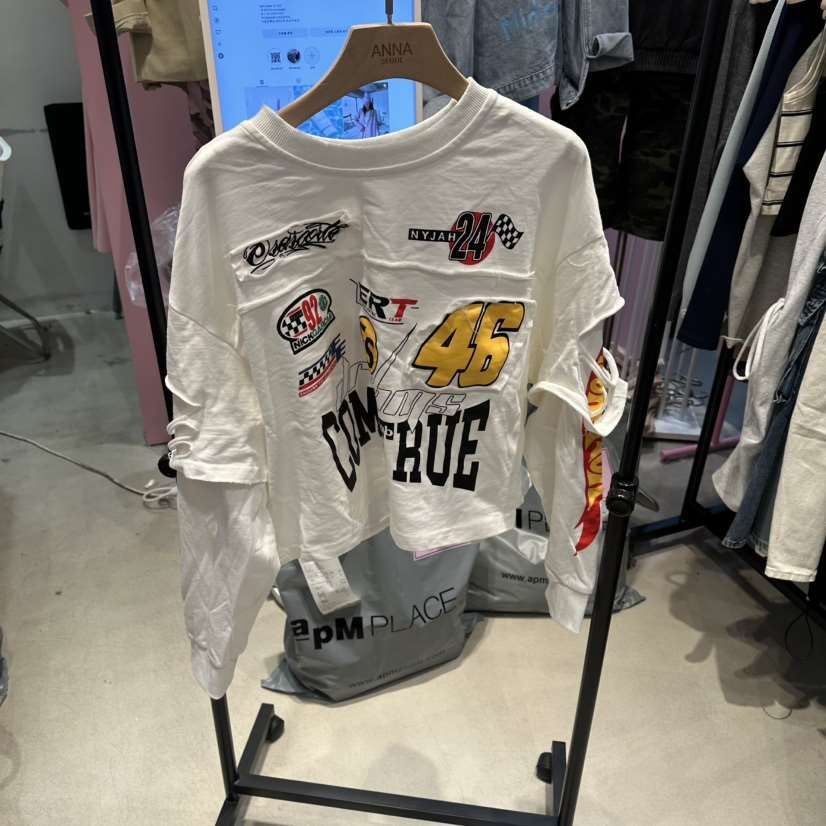 ANNA-P韓國直郵女士新品推薦人氣休閑26春夏長袖T恤假兩件ANNA-P長袖T恤