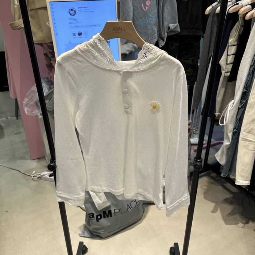ANNA-P東大門代購女裝新款時尚職業人氣熱賣長袖T恤蕾絲ANNA-P長袖T恤