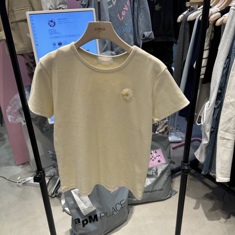 ANNA-P韓國直郵女裝新款熱賣26春夏推薦時尚人氣T恤羅紋ANNA-PT恤