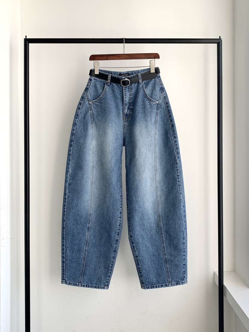 DAVICHI/D.SECOND韓國直郵女裝新款熱賣牛仔褲含隨機腰帶DAVICHI/D.SECOND牛仔褲