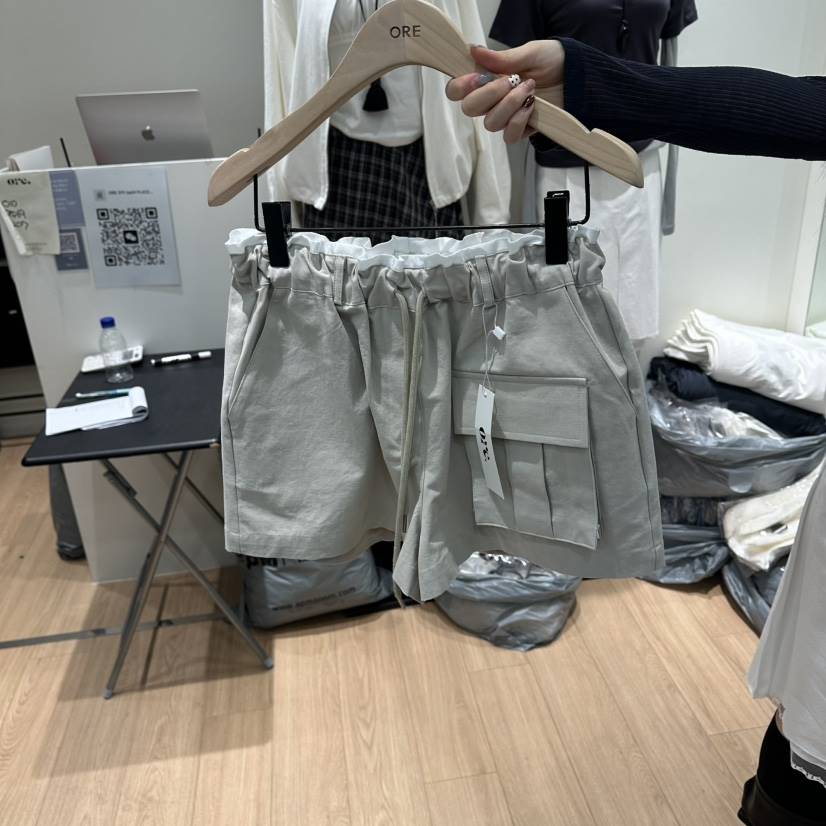 ORE-P韓國直郵女士新款推薦時尚休閑26春夏熱賣短褲口袋ORE短褲