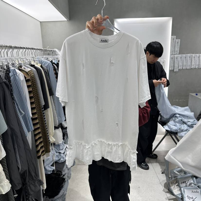 ANDE東大門直郵女士新品熱賣推薦26春夏時尚真品T恤復古蕾絲AndeT恤