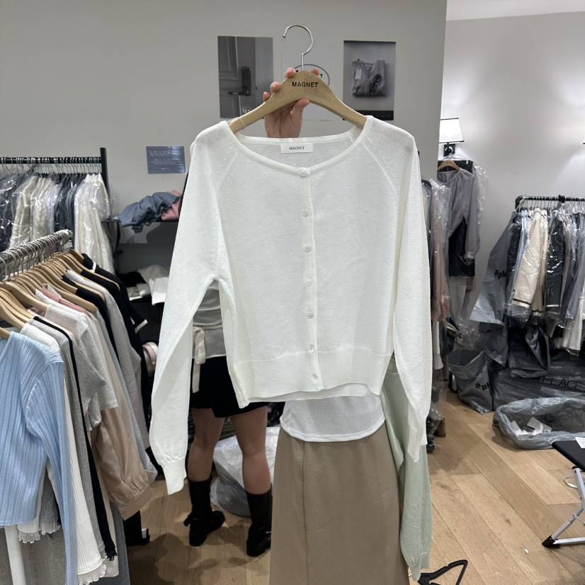 M.G.N韓國代購女士新款26春夏時尚休閑人氣針織衫插肩開衫MAGNET針織衫