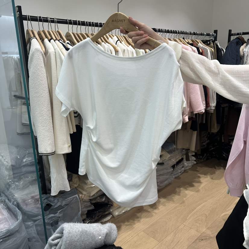 M.G.N東大門實拍女裝新款推薦真品26春夏時尚職業T恤褶皺MAGNETT恤