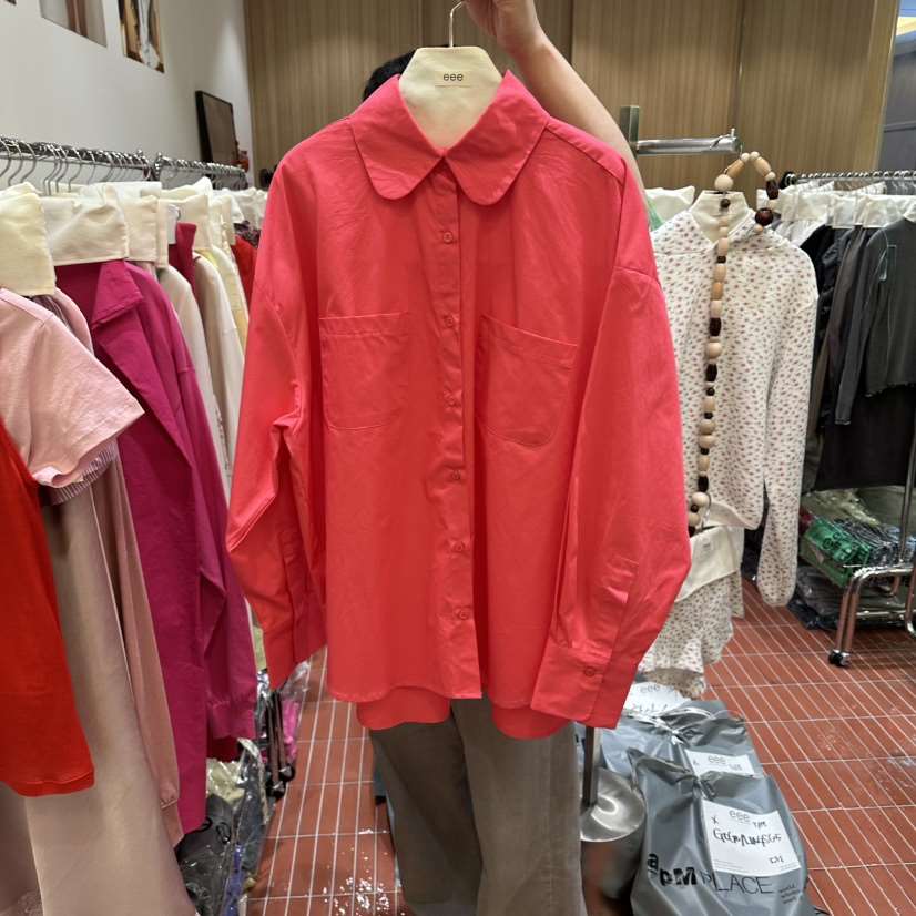 E/E/E韓國直郵女裝新品人氣推薦職業26春夏休閑襯衫蕾絲衫E/E/E襯衫/蕾絲衫