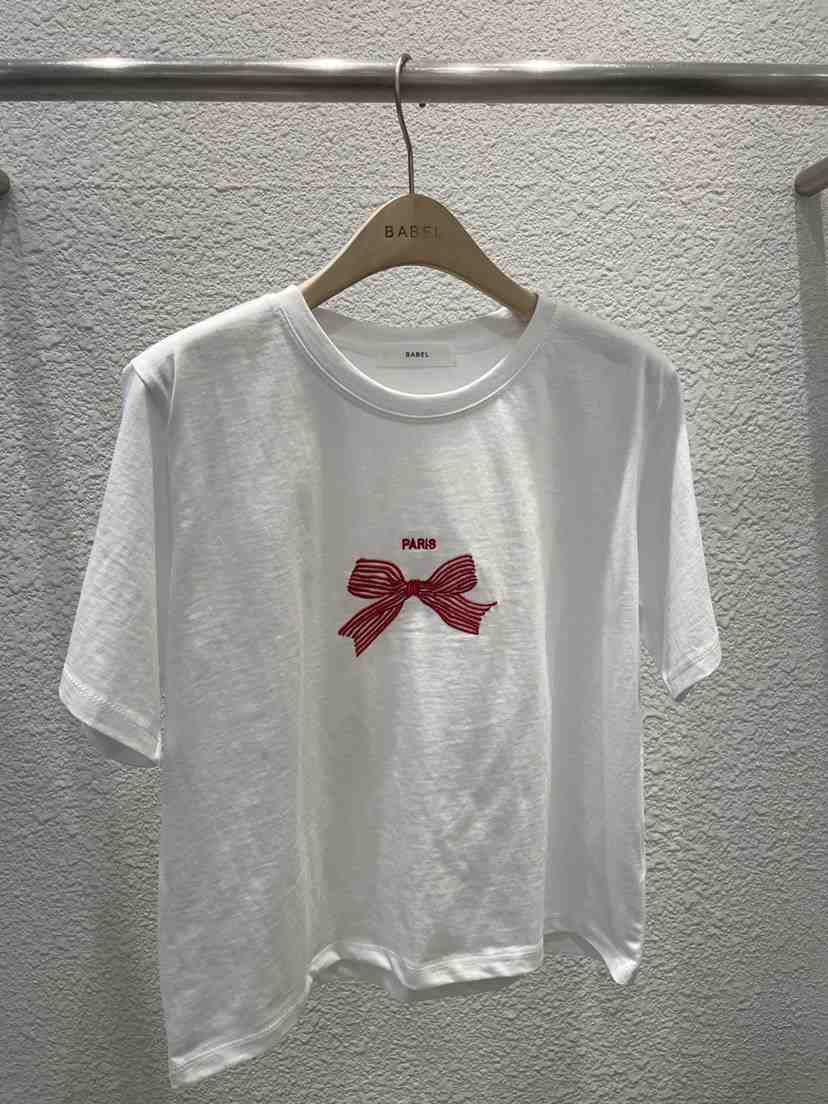 BABEL東大門直郵女裝新品真品熱賣職業人氣時尚26春夏T恤刺繡BABELT恤