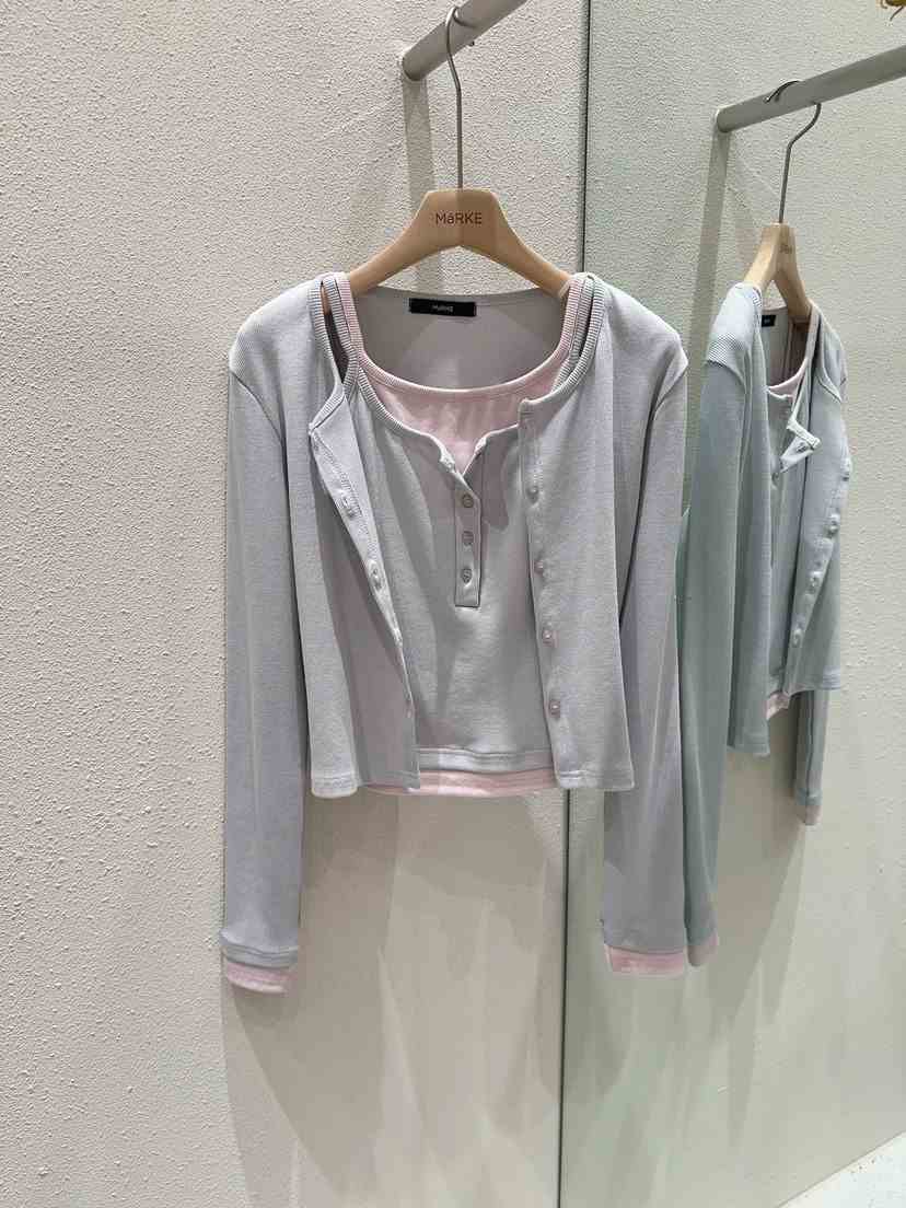 MARKE-P韓國直郵女裝新品人氣26春夏套裝兩件套套裝開衫紐扣MARKE-P套裝