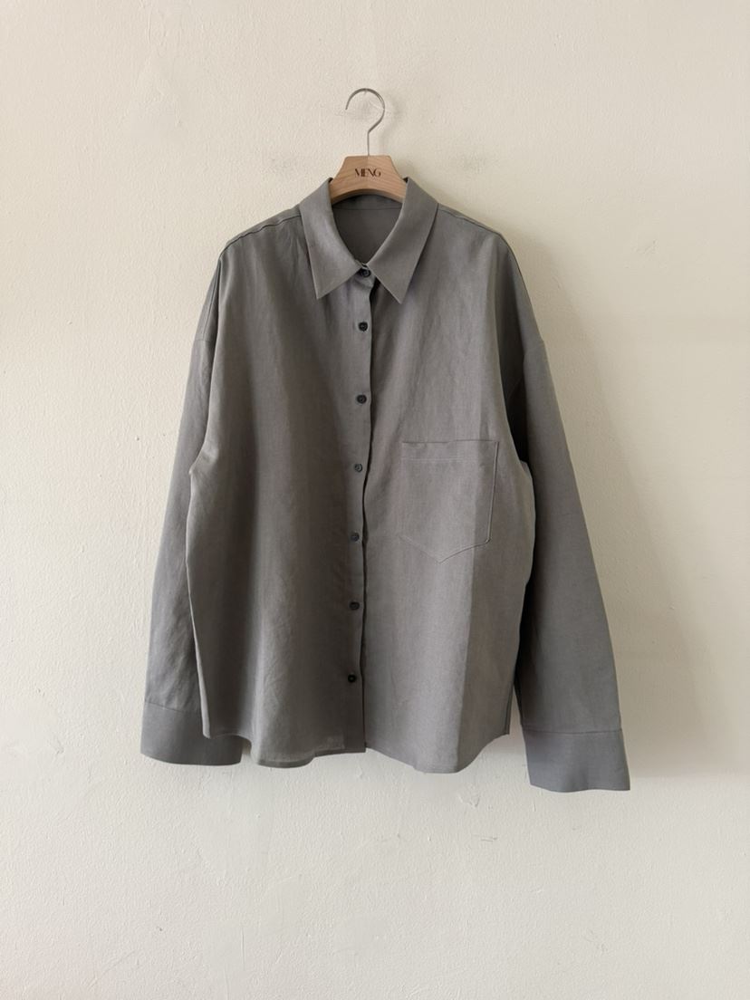 MENG東大門實拍女士新款26春夏人氣真品時尚襯衫蕾絲衫亞麻MENG襯衫/蕾絲衫