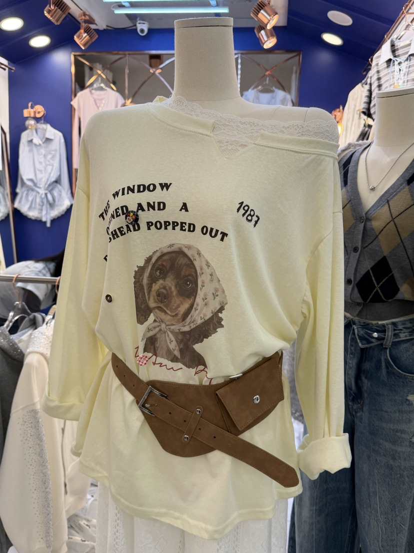 SYMBOL韓國直郵女士新品26春夏推薦人氣休閑長袖T恤不含腰帶SYMBOL長袖T恤