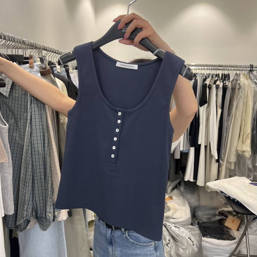 THE SECOND GROW韓國代購女裝新款時尚吊帶背心不含內搭THE SECOND GROW吊帶/背心