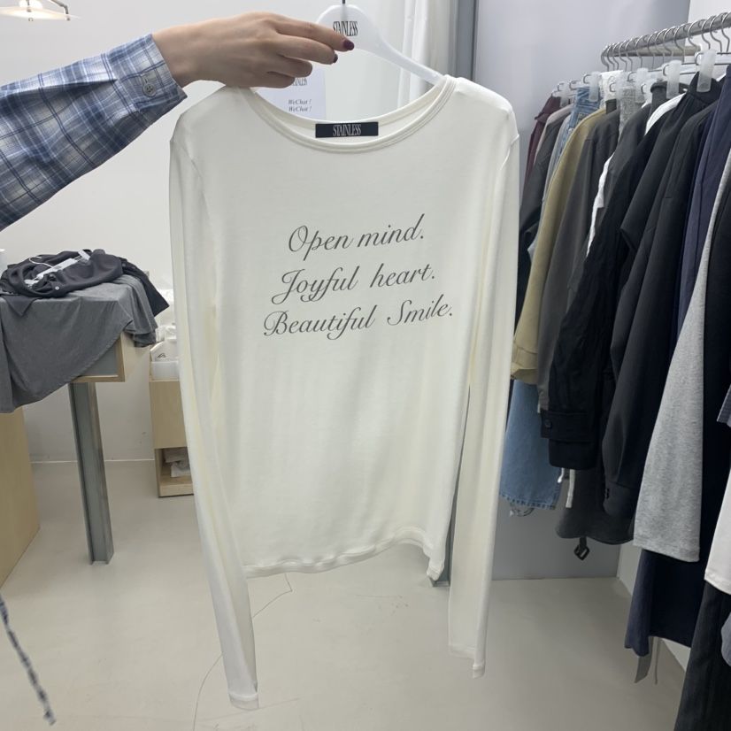 STAINLESS韓國東大門代購女士新品休閑推薦職業時尚長袖T恤STAINLESS長袖T恤