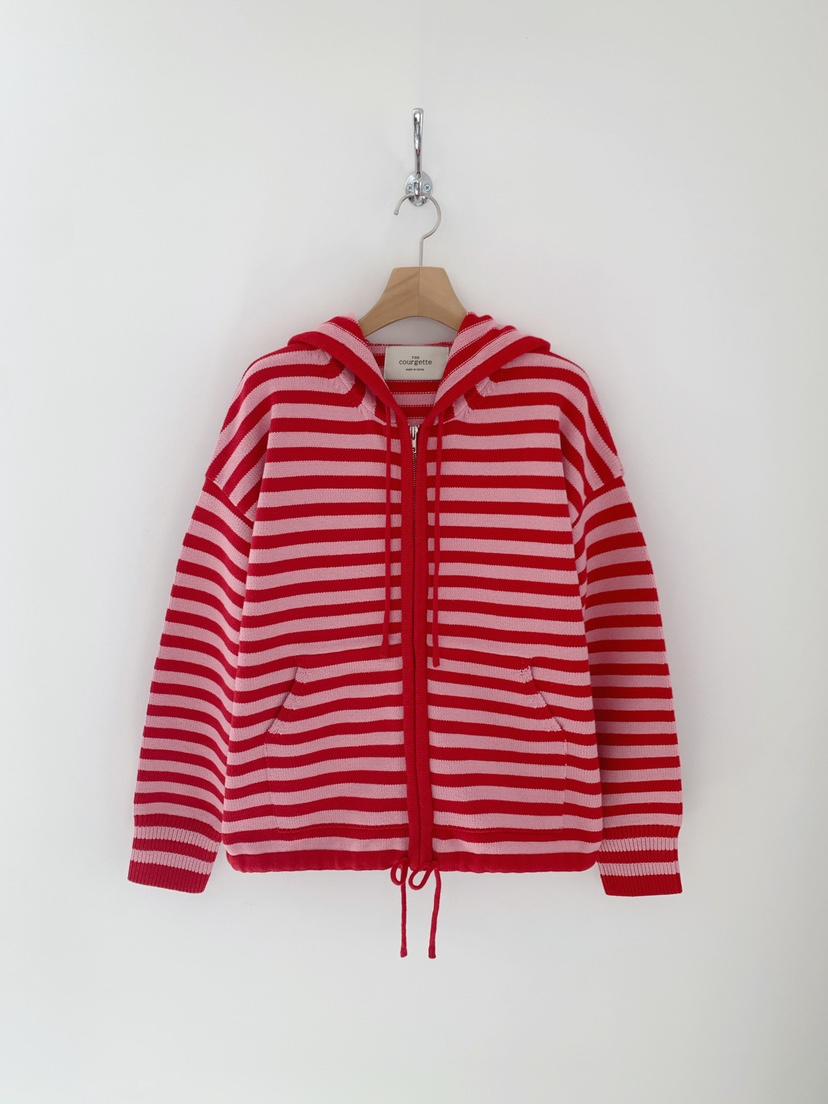 COURGETTE韓國直郵女裝新品人氣休閑推薦針織衫連帽衫拉鏈COURGETTE針織衫