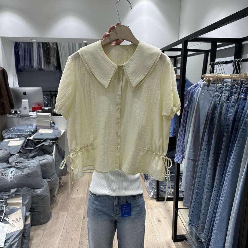 BRUNI/RICOTTA韓國代購女士新品休閑職業時尚襯衫蕾絲衫BRUNI/RICOTTA襯衫/蕾絲衫