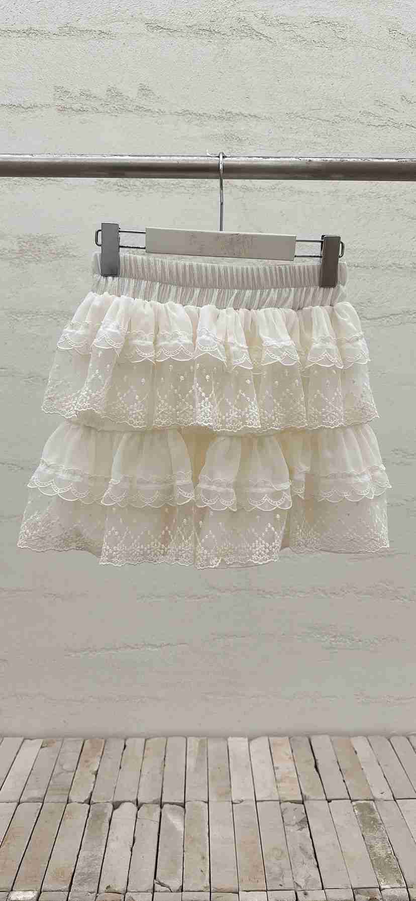 YARD韓國直郵實拍女裝新款人氣26春夏熱賣推薦短裙刺繡雪紡YARD短裙