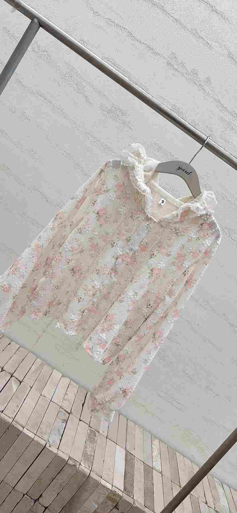 YARD韓國代購女裝新品職業26春夏推薦熱賣襯衫蕾絲衫刺繡YARD襯衫/蕾絲衫