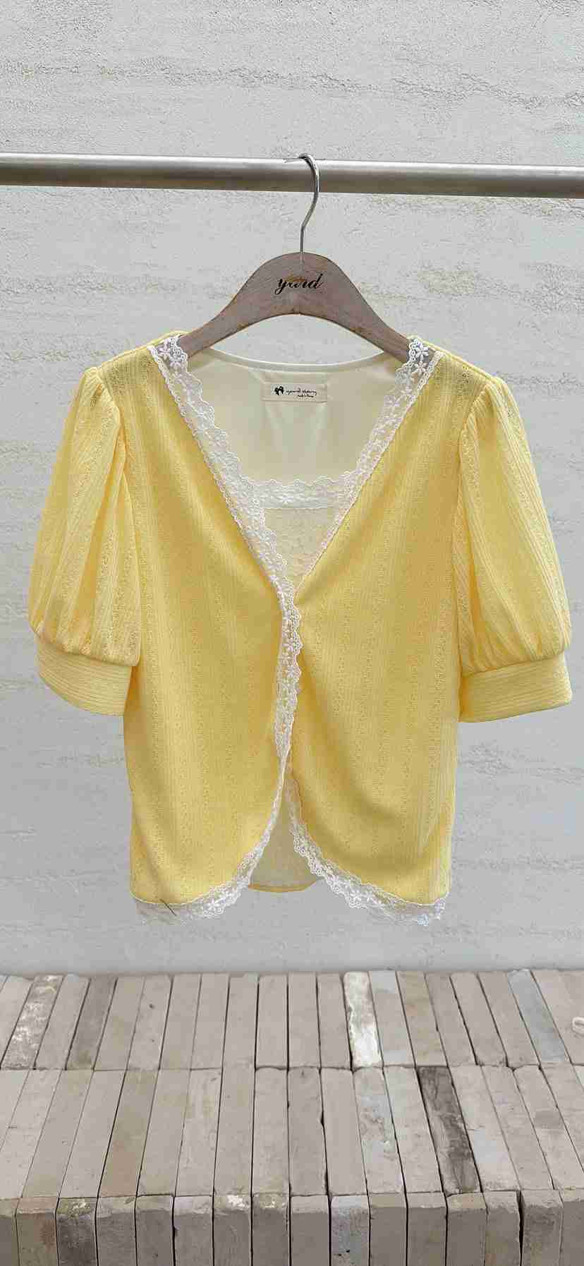 YARD韓國代購女裝新品推薦職業26春夏時尚人氣針織衫蕾絲YARD針織衫