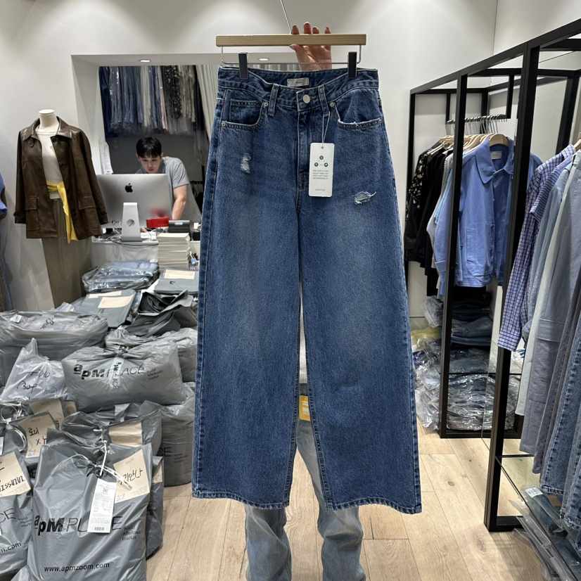 BRUNI/RICOTTA韓國東大門直郵女裝新品人氣休閑時尚牛仔褲BRUNI/RICOTTA牛仔褲