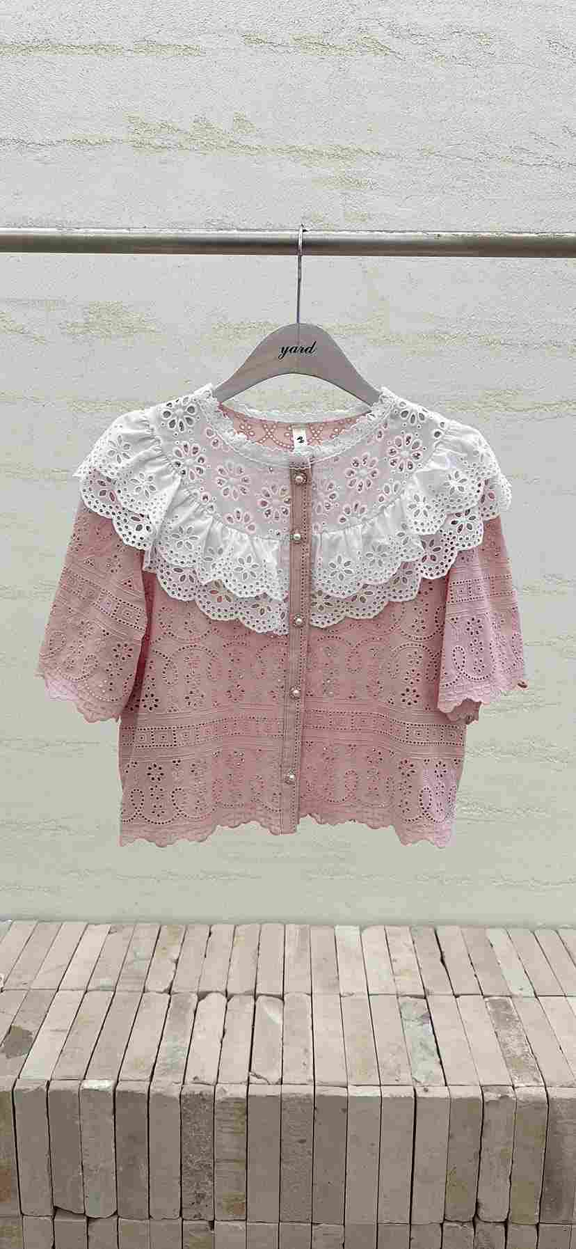 YARD韓國東大門直郵女士新款人氣時尚推薦休閑襯衫蕾絲衫YARD襯衫/蕾絲衫