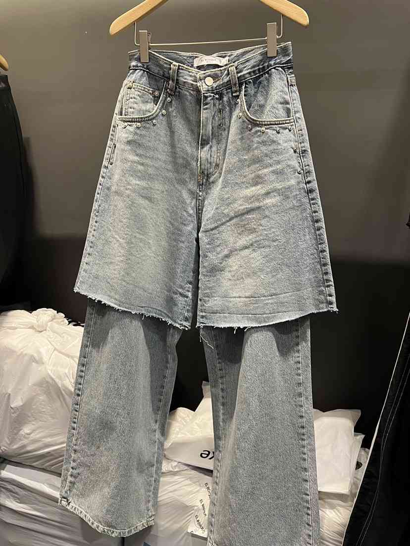 EL BOSQUE韓國直郵實拍女士新款休閑時尚人氣26春夏牛仔褲EL BOSQUE牛仔褲