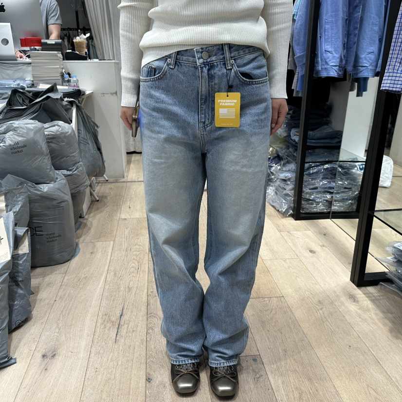 BRUNI/RICOTTA韓國直郵實拍女裝新品26春夏熱賣休閑牛仔褲BRUNI/RICOTTA牛仔褲