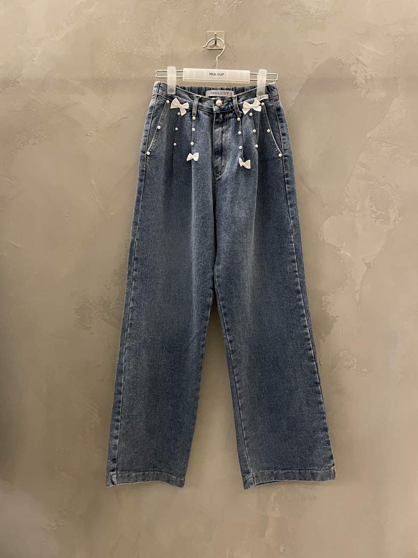 MULCUP韓國直郵實拍女士新款推薦人氣26春夏熱賣休閑牛仔褲MULCUP牛仔褲