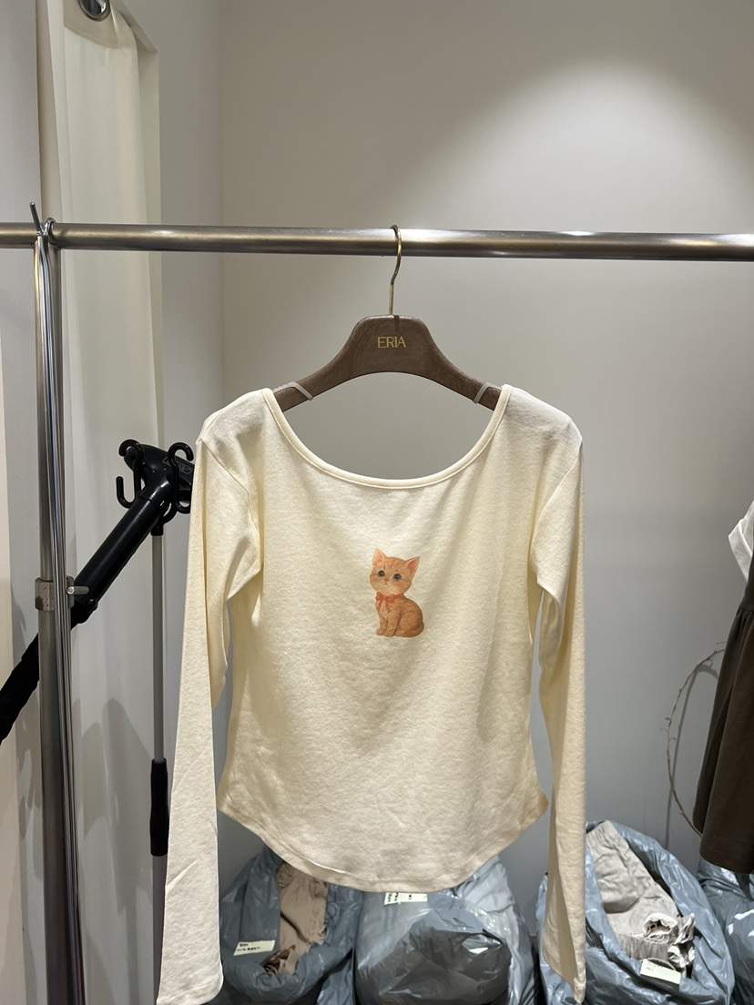 HUE/ERIA韓國東大門直郵女裝新品職業時尚26春夏長袖T恤HUE/ERIA長袖T恤