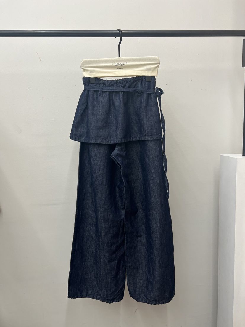 UNANSWERED-MYSTERY/FIFO韓國代購女裝新款推薦裙褲含腰繩UNANSWERED-MYSTERY/FIFO裙褲