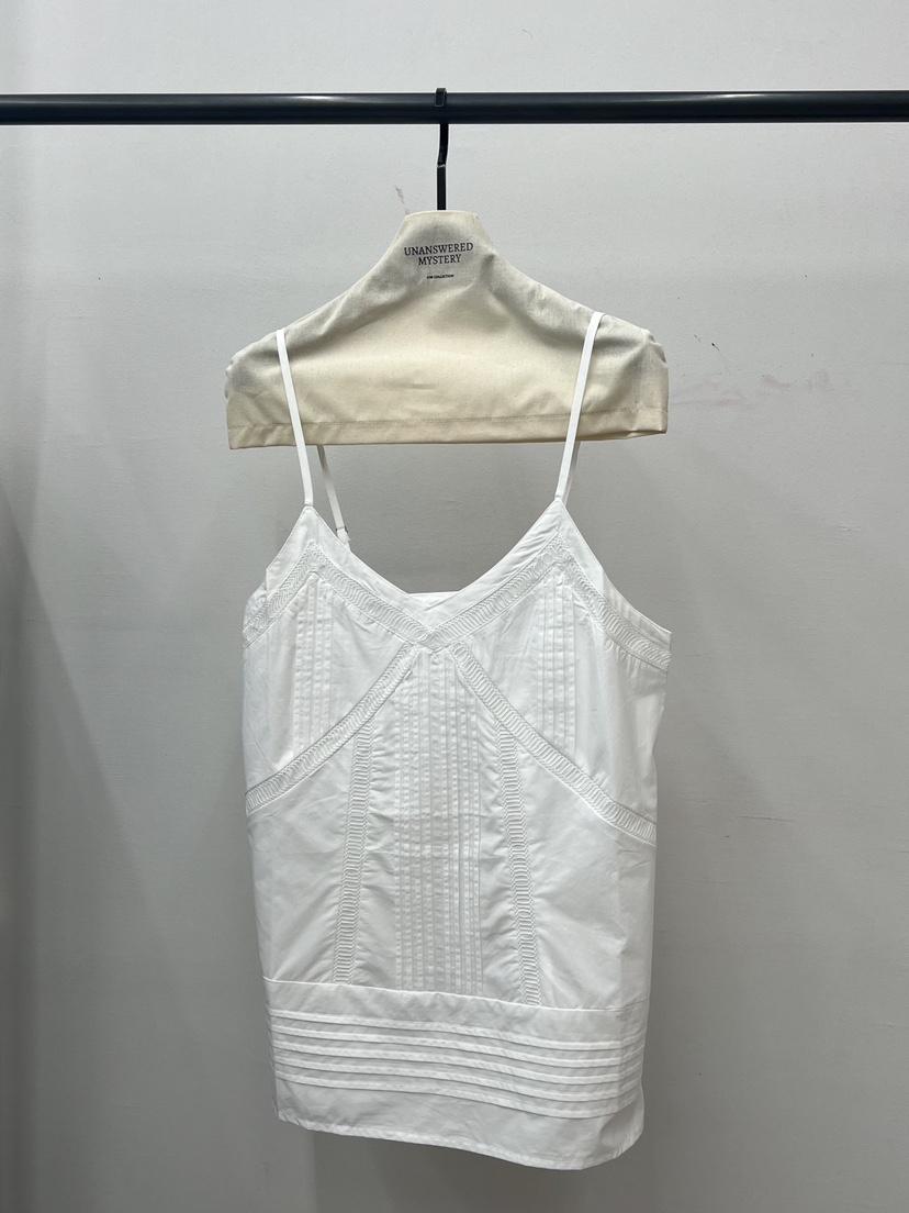 UNANSWERED-MYSTERY/FIFO韓國代購女士新品人氣吊帶背心褶裥UNANSWERED-MYSTERY/FIFO吊帶/背心