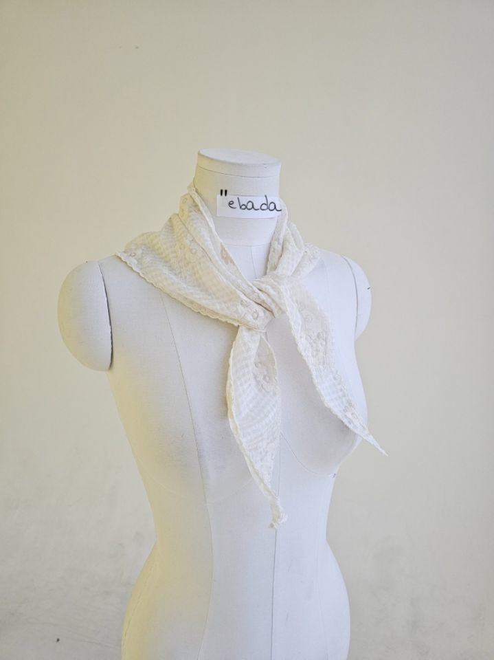 EBADA東大門直郵女裝新品人氣推薦時尚圍巾披肩華夫格刺繡EBADA圍巾/披肩