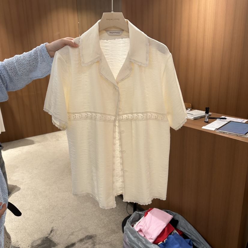 REPERTORY韓國直郵女裝新款職業熱賣26春夏推薦襯衫蕾絲衫REPERTORY襯衫/蕾絲衫