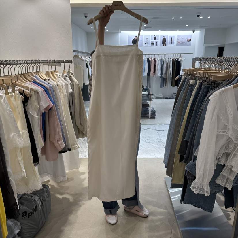 ACKER韓國直郵實拍女士新品熱賣時尚人氣26春夏連衣裙緞面ACKER連衣裙