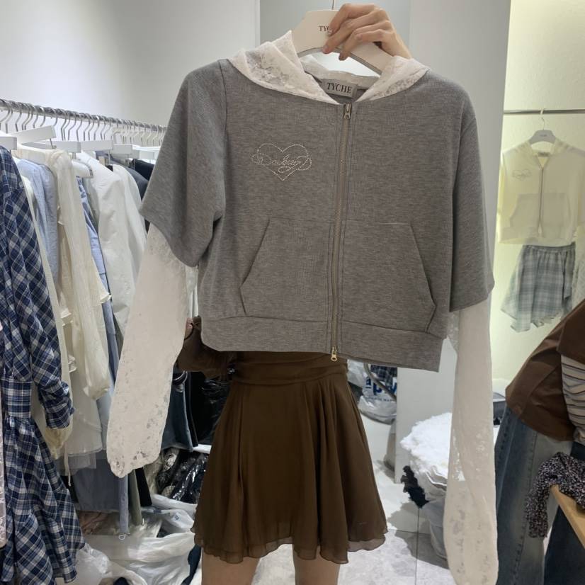 TYCHE韓國東大門代購女裝新品時尚熱賣職業26春夏衛衣假兩件TYCHE衛衣