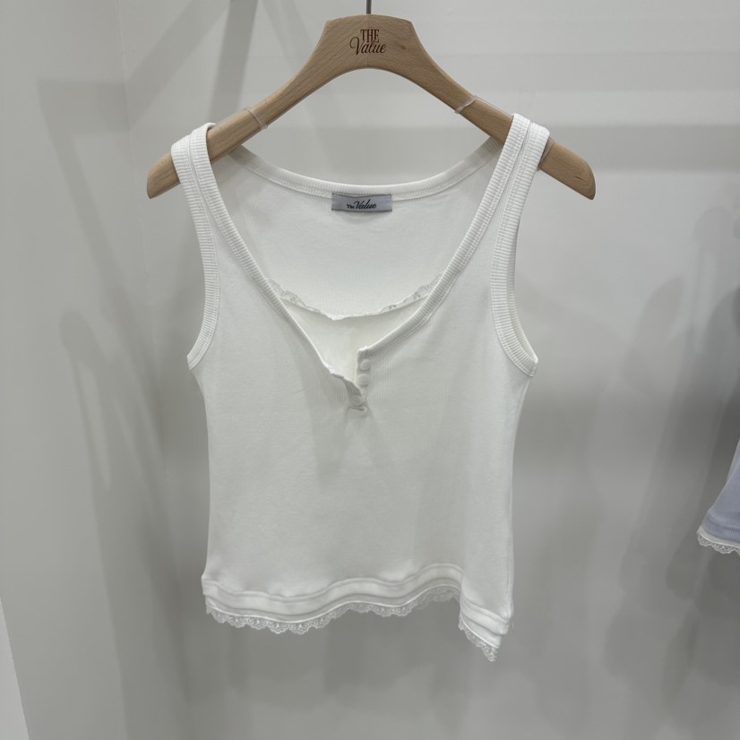 THE VALUE東大門實拍女士新款職業真品吊帶背心假兩件蕾絲THE VALUE吊帶/背心