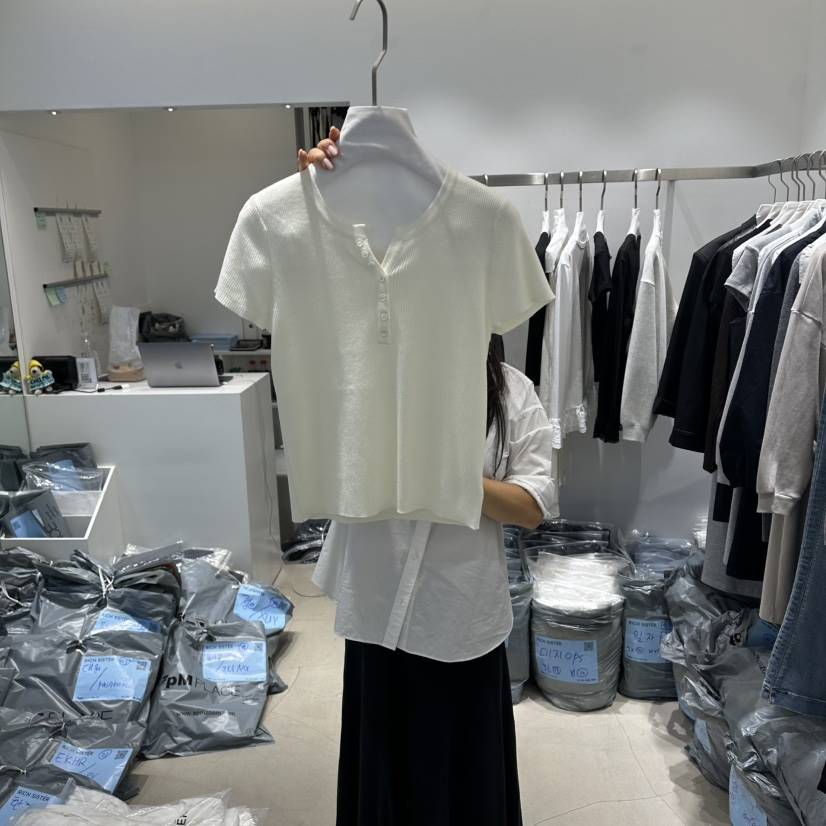 RICH SISTER韓國直郵女裝新款休閑職業時尚推薦針織衫羅紋RICH SISTER針織衫