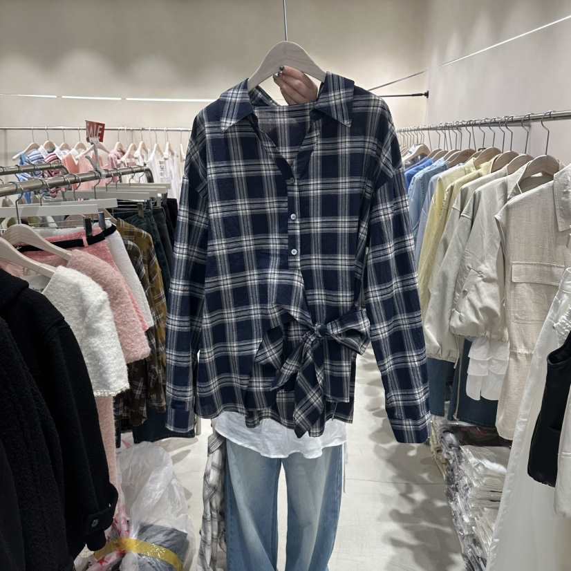 Color B韓國東大門代購女士新品推薦人氣時尚襯衫蕾絲衫Color B襯衫/蕾絲衫