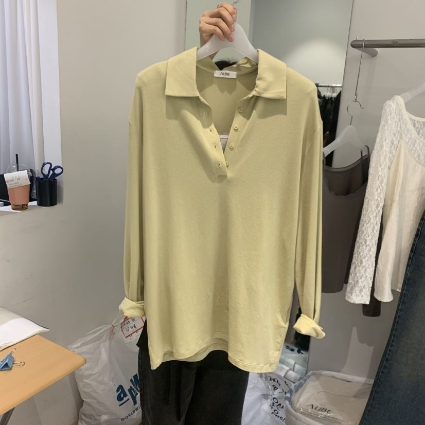 AUBE韓國代購女士新品推薦熱賣時尚人氣休閑26春夏長袖T恤AUBE長袖T恤