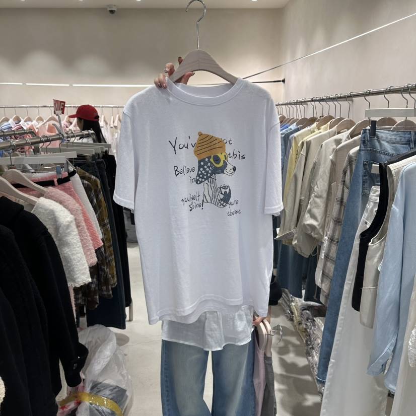 Color B韓國代購女裝新品時尚熱賣26春夏休閑職業人氣T恤Color BT恤