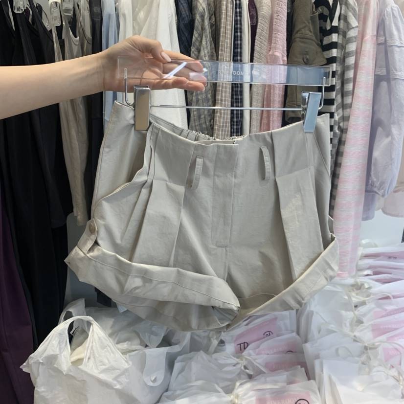 RIVEROOM韓國代購女裝新款休閑熱賣26春夏職業真品推薦短褲RIVEROOM短褲