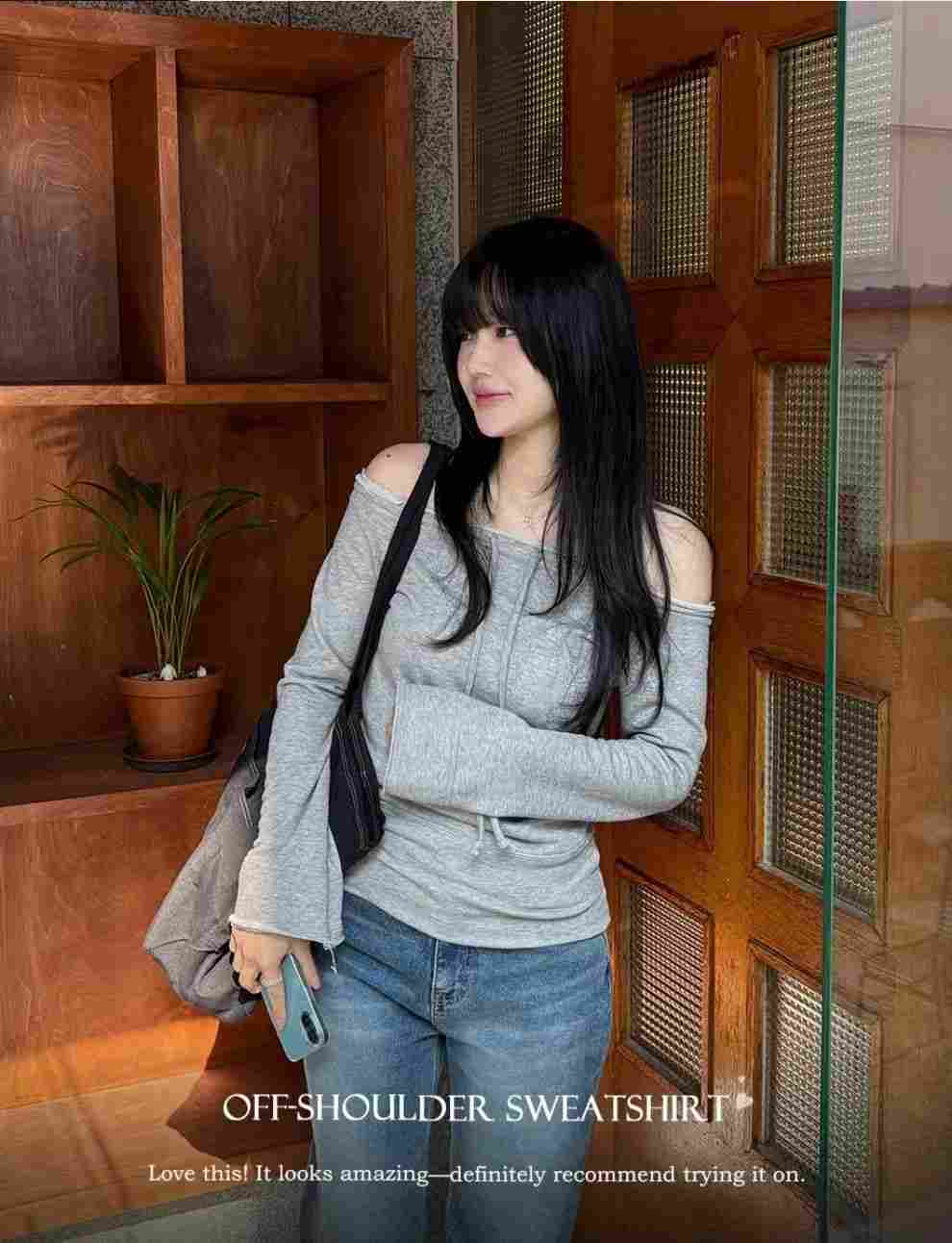 BUSTLING韓國直郵實拍女士新款人氣休閑26春夏時尚長袖T恤BUSTLING長袖T恤