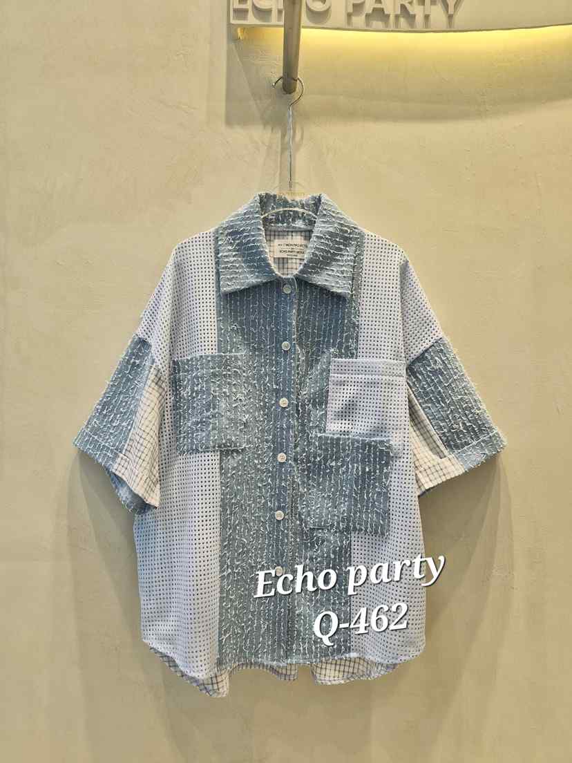 ECHOPARTY韓國東大門代購女士新品26春夏熱賣人氣襯衫蕾絲衫ECHOPARTY襯衫/蕾絲衫