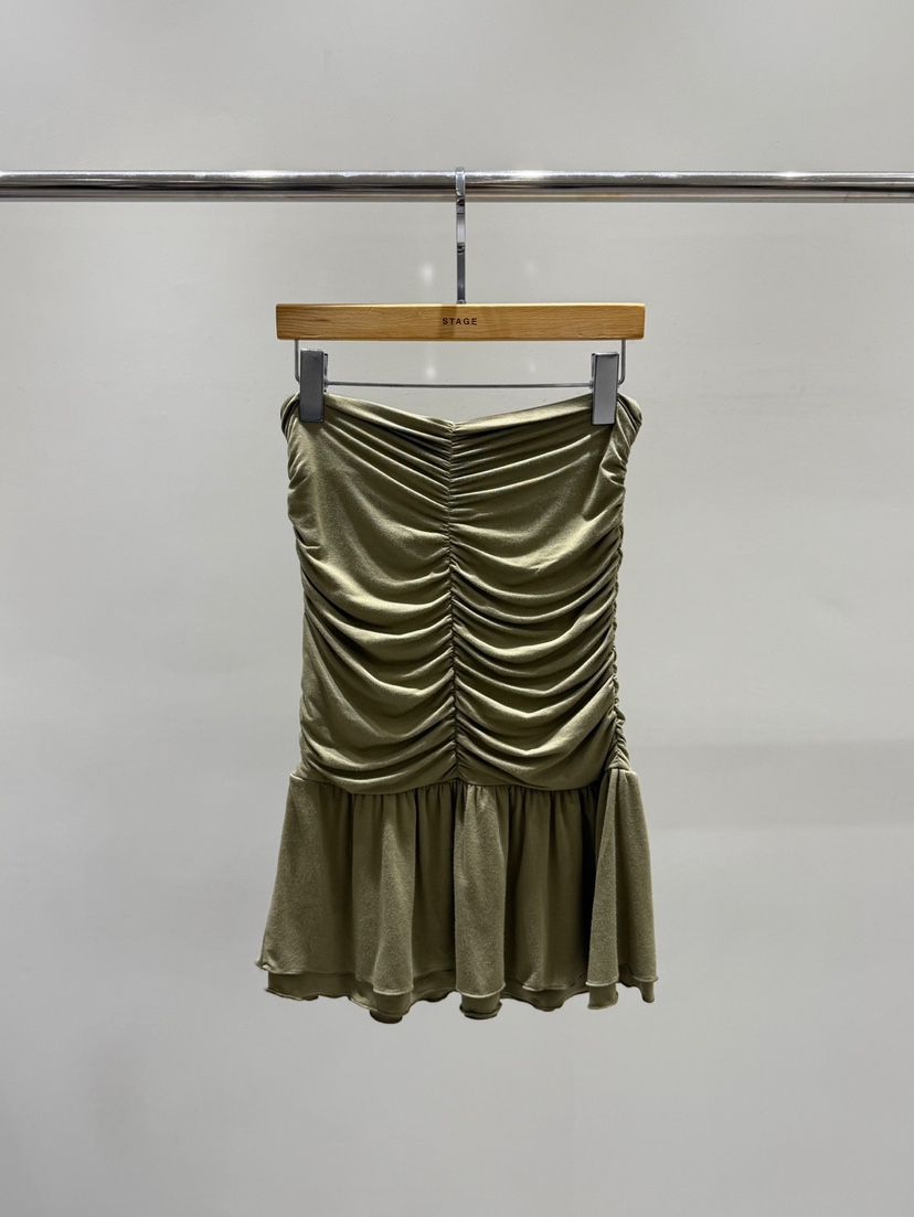 STAGE韓國東大門直郵女裝新品時尚熱賣26春夏吊帶背心褶皺STAGE吊帶/背心