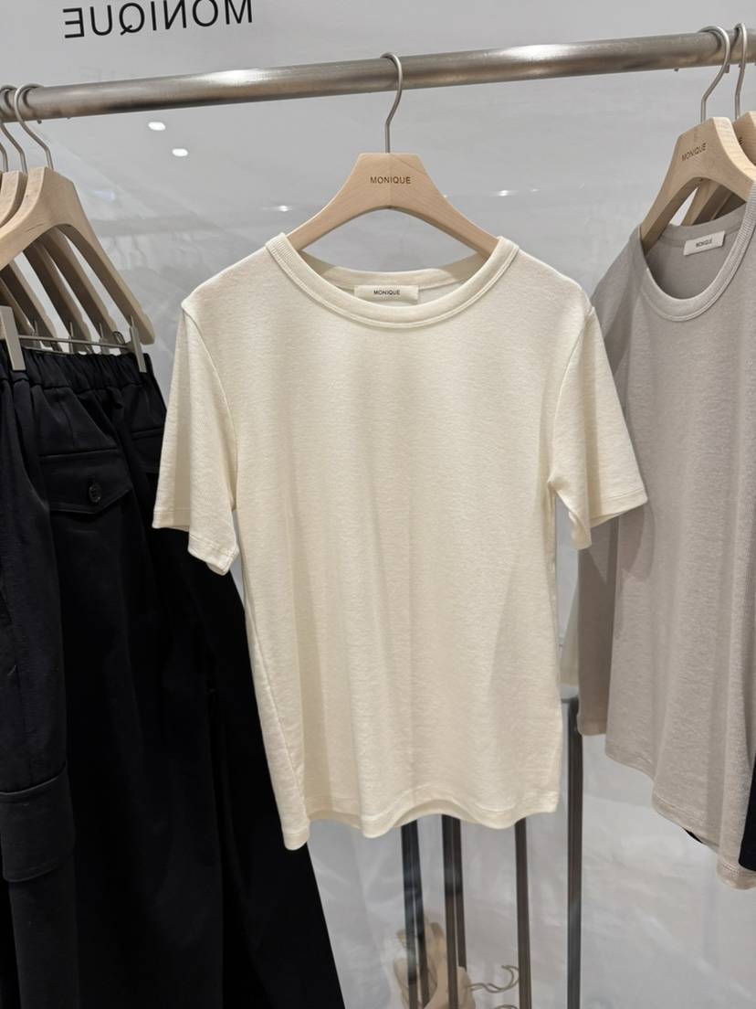 MONIQUE韓國東大門代購女士新品推薦熱賣26春夏職業T恤羅紋MONIQUET恤