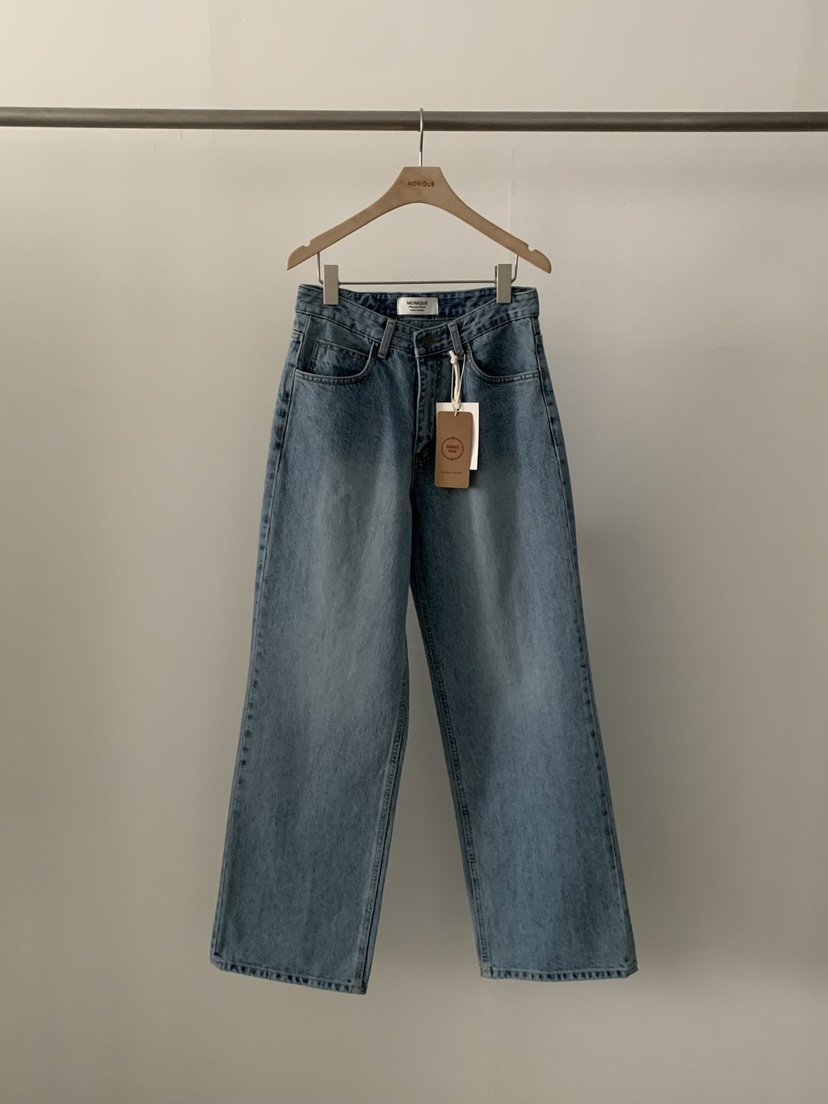 MONIQUE韓國直郵實拍女士新品職業休閑26春夏人氣熱賣牛仔褲MONIQUE牛仔褲