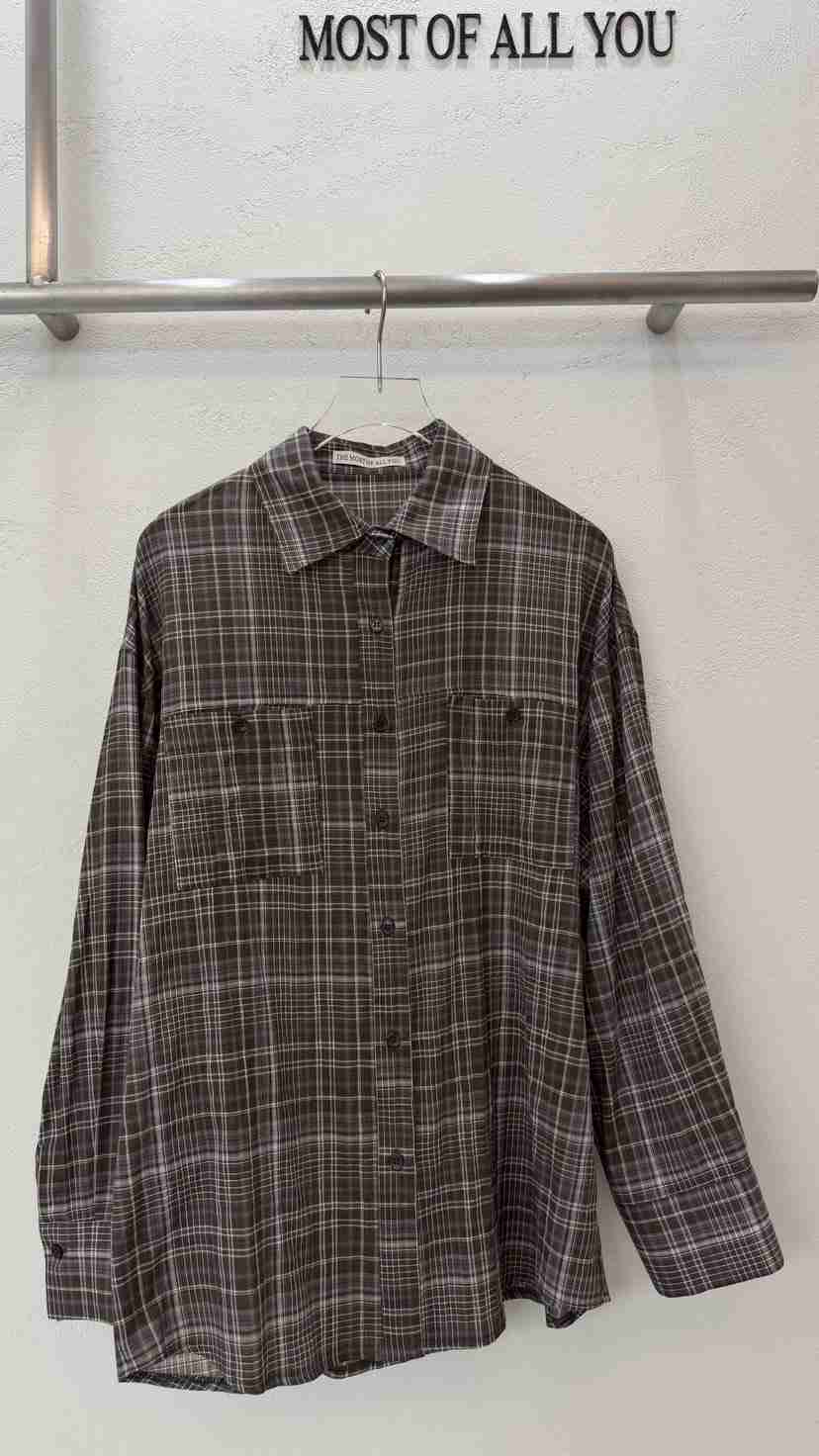 MOST OF ALL U韓國直郵女士新款熱賣時尚襯衫蕾絲衫格子MOST OF ALL U襯衫/蕾絲衫