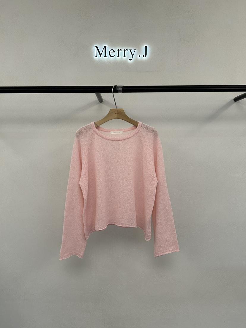 MERRY-J韓國代購女士新品時尚推薦26春夏針織衫柔軟亞麻MERRY-J針織衫