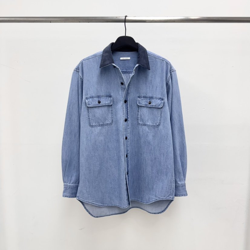 RIVER韓國直郵女士新品職業休閑時尚26春夏襯衫蕾絲衫燈芯絨WATER/RIVER襯衫/蕾絲衫