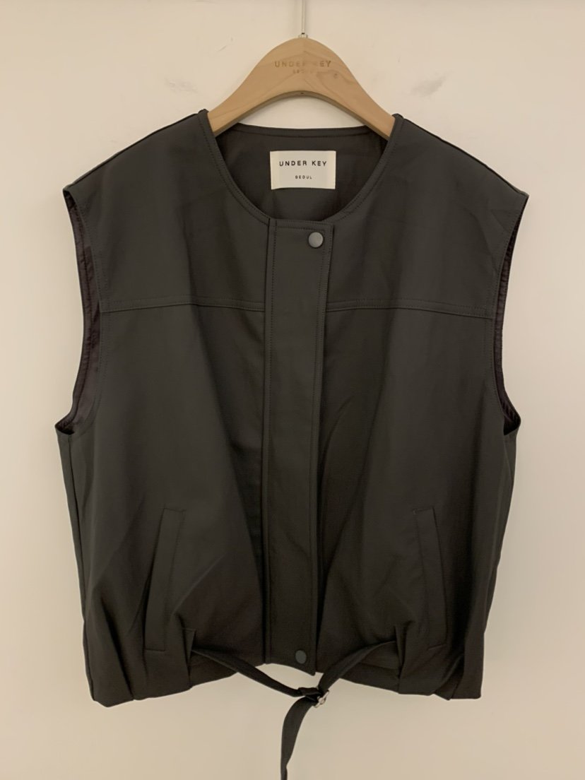 UNDER KEY韓國東大門代購女士新款人氣休閑時尚馬甲皮革UNDER KEY馬甲