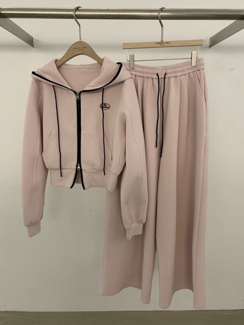 UNDER KEY韓國東大門代購女士新品熱賣人氣套裝連帽衫拉鏈UNDER KEY套裝