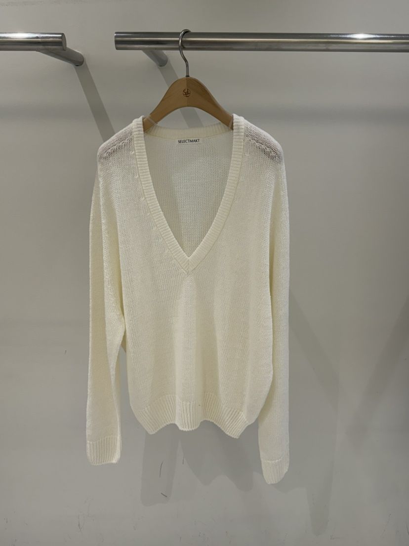 SELECT MARKET韓國代購女士新品熱賣職業時尚休閑針織衫V領SELECT MARKET針織衫